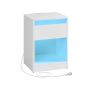 Nightstand with LED lighting 35x40x55cm., white