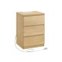 Bedside table 35x40x59cm., light brown