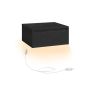 Hanging bedside table with lighting 35x40x18cm., black