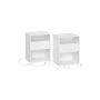 Side table set 35x45x58.3cm., white