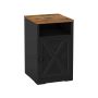 Nightstand with open compartment, brown/black