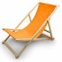 Folding garden lounger, orange