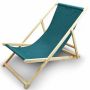 Folding garden lounger, green