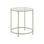 Transparent side table 50x55cm., green color