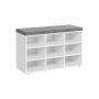 Hallway bench 30.3x78.5x48cm., white