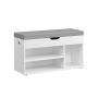 Hallway bench 30x80x44cm., white/gray