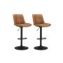 Bar stool set 44x48x112cm., black/brown