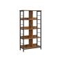 Freestanding shelf in vintage brown and black