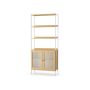 Shelf 30x76.4x174.7cm., white/light brown