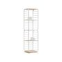 Shelf 43x43x158cm., white/light brown