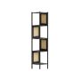 Corner shelf 31.9x31.9x156.4cm., black/light brown