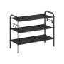 Shoe shelf 28x68x53cm., black