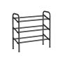 Shoe shelf 23x83x58cm., black