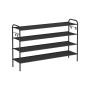 Shoe shelf 28x114x70cm., black