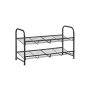 2-Tier Metal Shoe Rack, Black
