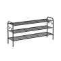 Shoe shelf 28x114x53cm., black