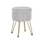 Pouf with storage space 39x44.4cm., gray/gold color