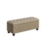 Pouf with storage space 45x118x45cm., light brown