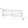 Bed guardrail, foldable, 59 × 16 × 16.5 inches