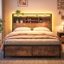 Bed frame, Double beds, 220 × 143 × 113 cm