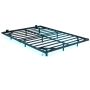 Bed frame, hanging, with RGB LED lighting, Black, 200 × 140 × 24.5 cm