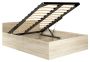 Slatted bed NORE CLP, 100x200 cm., oak color