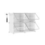 Sliding shoe cabinet 32x83x94cm., black