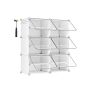 Shoe rack made of 6 shoe boxes, white