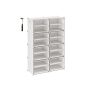 Shoe rack made of 8 shoe boxes, white