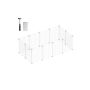 Small animal enclosure made of metal 123 x 63 x 41 cm, white