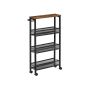 Small cabinet on casters LRC032B01, brown/black