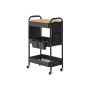 Kitchen shelf 30.6x44.3x74.2cm., black/light brown