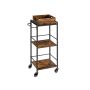 Kitchen trolley 30x34.7x86cm., black/brown
