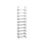 Metal shoe cabinet with 10 compartments, gray