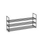 3-tier shoe rack, black 30 x 116 x 55 cm