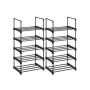 Shoe cabinet 5 compartments (2 pcs.), black
