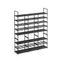 Shoe shelf 29.5x129x157.6cm., black