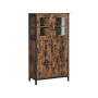 Cabinet with glass doors, brown/black