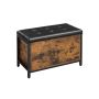 Soft bench with folding lid LSC80BX, brown/black