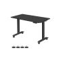 Height-adjustable electric desk 140 x 70 cm, black