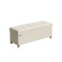 Pouf 38x110x40cm., cream/light brown color