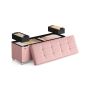 Hallway bench 38x110x40cm., pink/black