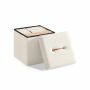 Hallway bench 38x38x38cm., white/black