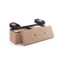 Hallway bench 38x110x38cm., cream/black