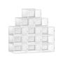 Shoe boxes 12 pieces 33.5x23x14cm., white