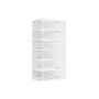 Set of 2 transparent shoe cabinets 35.5x51.2x105cm., white