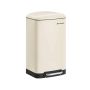 Pedal bin with inner bin, cream white