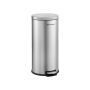 Stainless steel trash can, silver