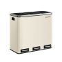Trash can 54L., cream/black