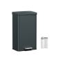 Trash can 34.8x32.1x55.7cm., dark gray/black